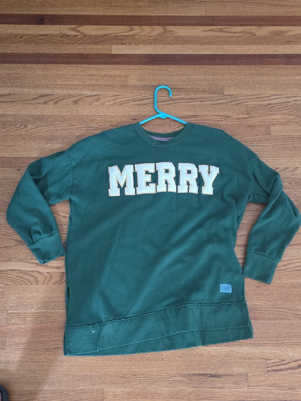 Unbranded Green 'MERRY' Crewneck Sweatshirt